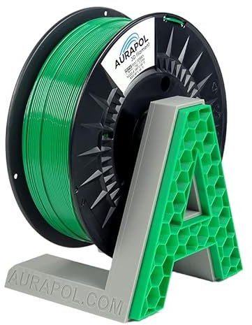 AURAPOL Filament 1.75 PETG mit +/- 0,02 mm Genauigkeit (1kg, RAL6029, Mint Grün/Green) - 3D Drucker Filament aus PETG - Druckmaterialien kompatibel mit FDM(FFF) Druckern