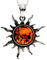 SilverAmber Jewellery Klassischer Stern-Sonnenanhänger aus echtem baltischen Honig Bernstein und Sterlingsilber ohne Kette – 1505
