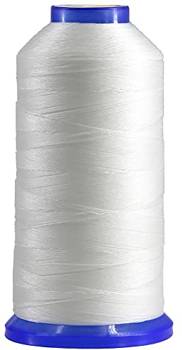 Selric Filo di nylon legato Tex 135 per cucito in pelle 420D/3 T135 #138, per tappezzeria in pelle e altri tessuti pesanti (bianco)