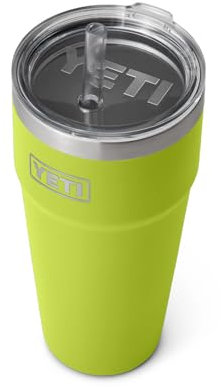 Yeti Rambler 26 oz Straw Cup, Vacuum Insulated, Stainless Steel with Straw Lid, Chartreuse (YPA-30-140)