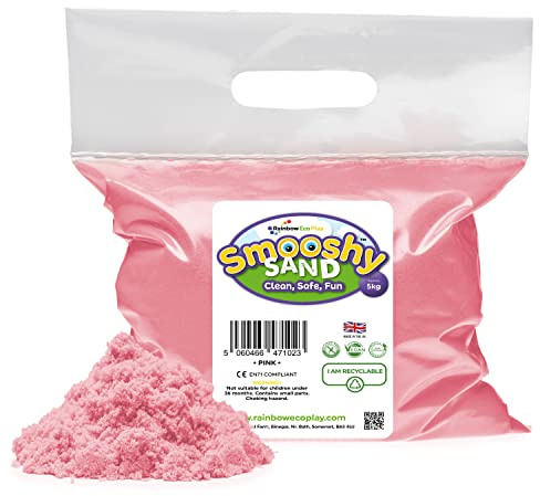 Rainbow Eco Play - Magic Sand – Coloured Sand for Kids – Childrens Play Sand – Sensory Toys – Natural – Eco-Friendly – Sensory Play - Smooshy Sand – ASMR Toys – 5kg - Pink