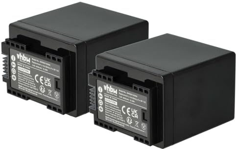 vhbw 2X Akku kompatibel mit Canon Legria HF R88 | HF R86, HF R806 Videokamera Camcorder (4450 mAh, 3,6 V, Li-Ion) + Infochip