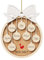 witfox Personalised Christmas Ornaments with 9 Names - 2023 Wooden personalised christmas tree decorations baubles for Family, Pets, Partners and Friends