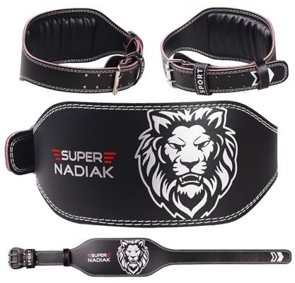 super NADIAK® Cinturón de Gimnasio-Cinturón de Sentadillas-Cinturón de Levantamiento de Pesas-Cinturón de Culturismo de Gimnasio-Cinturón de Levantamiento de Pesas-Cinturón Lumbar de Gimnasio,Unisex