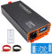 DATOUBOSS Spannungswandler 24v auf 230v Reiner Sinus Wechselrichter 1500W/3000W Power Inverter mit EU Steckdosen, USB/USB-C und LCD Anzeige, Umwandler Stromwandler für LKW Camping Haushaltsgeräten
