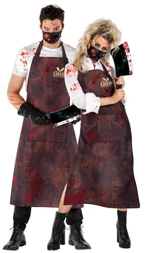 Morph Bloody Butcher Costume for Men - Adult Halloween Butcher Outfit - Scary Mens Costume for Halloween Parties, One Size