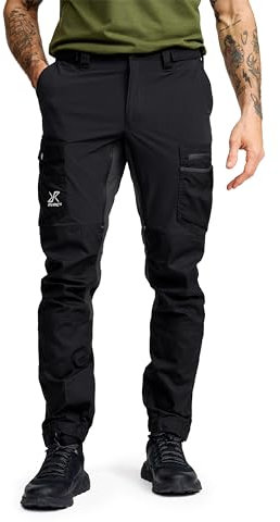 RevolutionRace Rambler Lightweight Pro Pants für Herren, Leichte Outdoor-Hose und Wanderhose für Herren, Black, XXL