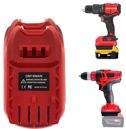 for Dewalt & for Milwaukee to for Craftsman 20V V20 Cordless Tools, Converter for DeWalt 20V MAX and for Milwaukee M18 18V Lithium Battery,Converter use for Craftsman 20V V20 Battery Power Tools