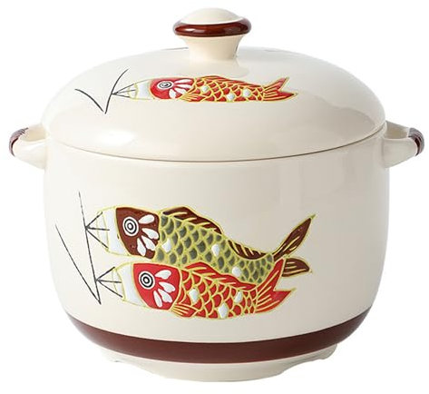 STJNFCY Sopa sopera Porcelana Ceramica sopera sopera sopera Olla Calentador para Restaurante casa Cocina Decoracion Olla sopera,A-2300ml