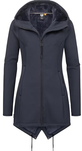Ragwear Damen Kurzmantel Softshellmantel mit super kuscheligem, warmem Fleece-Innenfutter Wingi YOUMODO XS-3XL