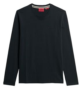Superdry Men's Essential Logo Long Sleeve Top, Dark Navy, XXL