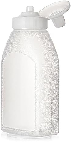 Rufevee 550g durchsichtige Honig Flaschen aus Kunststoff, nachfüllbarer Honig behälter in Lebensmittel qualität, Quetsch-Honig Flasche mit ausführenden Klapp Kappen zur Lagerung und Abgabe