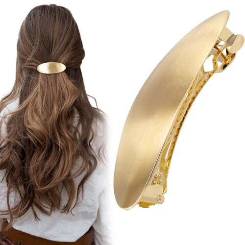 Kabwea Oval Haarspange Vintage Metall GroßE Haarspange, Haarspangen Damen, Haarspange, Hair Clip, Haarspangen, Haarspangen Damen DüNnes Haar, French Barrette Clip