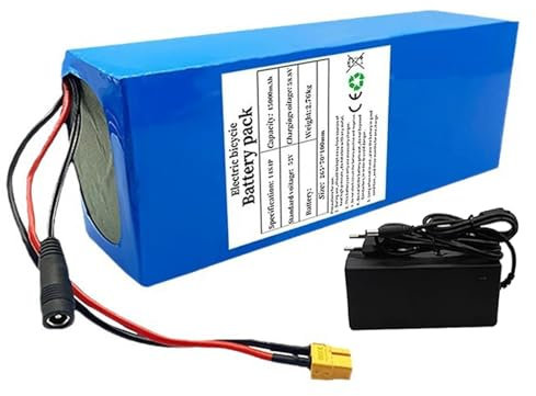 GNIUBBDB Batterie Lithium-ION 52 V 45 Ah 14S4P pour vélo électrique avec Chargeur BMS intégré pour Moteur de vélo électrique 200-2300 W T Plug