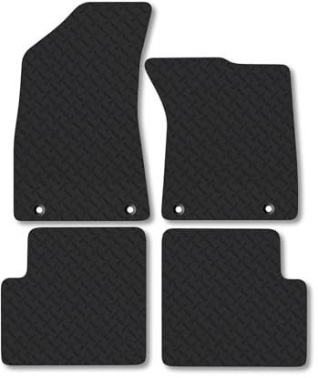 MG ZS Automatic Not [Clip Spacing 29.2Cm] (2022+) EV Heavy Duty Thick Rubber Car Mats Accessories Tailored Fit Front Rear Set Compatible Accessory Waterproof Durable Non-Slip 5mm Protection