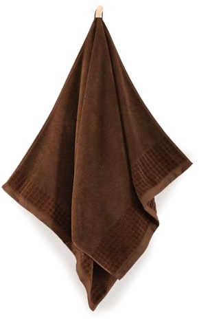 ZWOLTEX - Badetuch Paulo 1 Stück 70x140 cm, Badetücher, Duschhandtuch 100% Baumwolle, Saunatuch, Saunahandtuch, Duschtuch, Großes Badehandtuch, Bath Towel - Braun