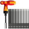 Torx Bit Set Hakkin 100mm Screwdriver Sets with Ratchet Driver S2 Steel Security Torx Bits 1/4 Shank Magnetic Torx Bit T5, T6, T8, T9, T10, T15, T20, T25, T27, T30, T35, T40