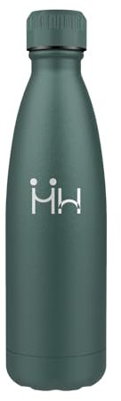 Borraccia Termica 500ml, Borraccia Doppia Parete Isolata, Senza BPA, Riutilizzabile, Bottiglia Acqua in Acciaio Inox, Antigoccia, Bottiglia per Scuola, Ufficio, Viaggi, Palestra, Sport, Campeggio