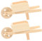YARNOW 2 Pièces Modèle de Chariot Enfants Bricolage Tout Petit Roulette transpalette Manuel Miniatures de Maison de poupée Petite brouette Mini brouettes Bois