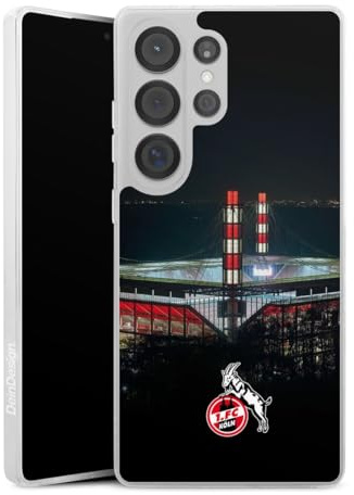 Slim Case kompatibel mit Samsung Galaxy S 25 Ultra Silikon Handyhülle transparent Hülle extra dünn 1. FC Köln Stadion Offizielles Lizenzprodukt