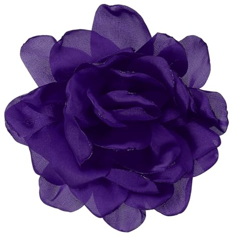 PATIKIL Grande broche florale en satin de soie pour femme, mariage, anniversaire, danse, banquet, robe, vêtements, chapeau, sac