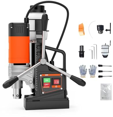 GarveeTech Mag Drill Press, 1750W 2 in Boring Diameter, 2922Lbf Power Portable Magnetic Drill, 810 PRM, Electric Drilling Machine for Metal Surface, Industrial and Home Improvement