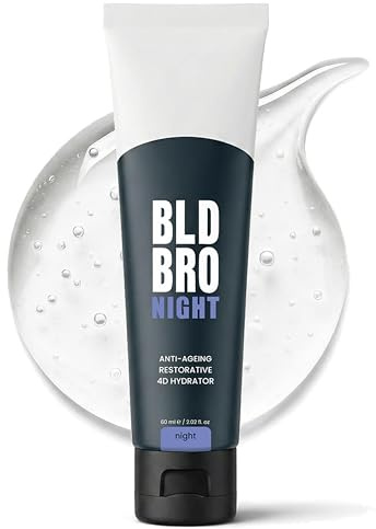 BLD BRO Night - Bald Head Moisturiser for Overnight Repair - Anti-Ageing Gel with 4D Hyaluronic Acid & Peptides, Deep Hydration, Vegan & Cruelty-Free - 60ml