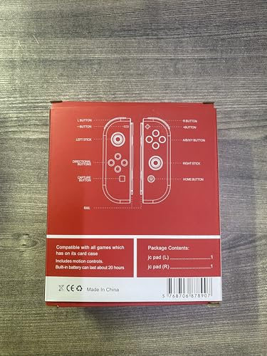 JoyPlay Manette de Switch, L/R Manette Switch sans fil Joystick pour Switch/Lite/OLED avec Double Moteur, Capture d'écran, Gyroscope à 6 Axes