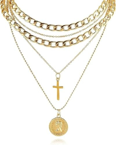 YUEXNKO Halskette Pirat, Piratens Chmuck Damen, Piraten Schmuck, Piraten Kette Damen, Damens Gold Kette Accessoires, Pirat Halskette Modeschmuck, für Karneval, Halloween, Mottoparty