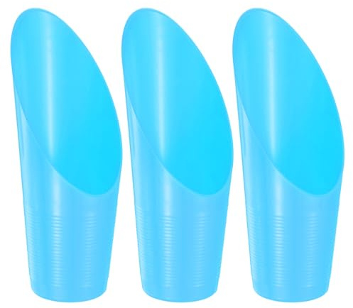 M METERXITY Lot de 3 Pelles à Terreau pour Bonsaï, Cuillères de Jardin en Plastique à Godet pour Repiquage/Plantation de Fleurs/Plantes Grasses, Petits Outils de Jardin Colorés [Bleu]