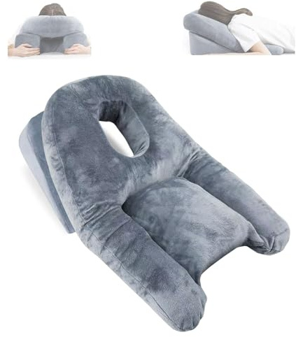 Clickovia Almohada ajustable para dormir boca abajo y almohada facial después de una cirugía ocular, almohada de masaje BBL para vitrectomía o recuperación de la retina – Almohada de soporte para