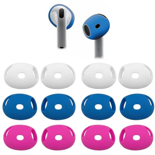 HABVPU 6 Piezas Almohadillas Auriculares Silicona Compatible con Apple AirPods 4 Gomas Antideslizantes Cubierta Fina