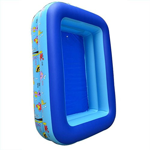 WENJUN Baignoire Carrée Gonflable Bébé Piscine Baignoire pour Enfants Bébé Douche Bébé Produits (Couleur : Bleu, Taille : 210 * 150 * 55cm)