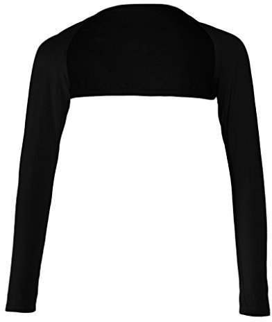 Sharplace Damen Schulterjäckchen Langarm Jäckchen Modal Festlich shrug Crop Top Shrug Winter Strickjacke Cardigan Open Front Shrugs Boleros Strick Bolerojacke Schulterjacke für Kleider Casual, Schwarz