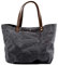 WUDON Reisetasche aus gewachstem Segeltuch – extra große Tragetasche für Damen, GRAU, X-Large, Retro