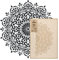 NAKLEO Mandala Große Malschablonen Durchmesser 89 cm - L, Orientalischer Kreis Geometrisches Ornament, Wiederverwendbare Kunststoff Wandschablone DIY Handwerk, Holz Möbel Boden Stoff