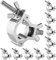 10PCS HiLite Small Size Truss Clamp Stage Lights Clamp 1.18”-1.38”（30-35mm）, Perfectly fit for 30-35mm OD Tube/Pipe, Heavy Duty 165lb Premium Truss O Clamp for DJ Lighting Par Lights Spot Lights