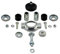 Simson Set: Kleinteile für Einbau Motorlager, Schwarz, Gummi, Metall, Kunststoff, 7 Count, Motorhalterung, S50, S51, S53, S70