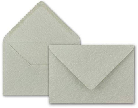 50x Brief-Umschläge in Marmor-Grau - 80 g/m² - marmorierte Kuverts in DIN B6 Format 12,5 x 17,6 cm - Nassklebung ohne Fenster