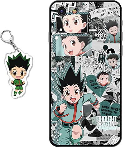 Staremeplz Hülle für iPhone 7/8/iPhone SE 2022 Anime Handyhülle [Mit Schlüsselbund] Cartoons Silikon Sanft Bumper Case Hülle für iPhone 7/8/iPhone SE 2020