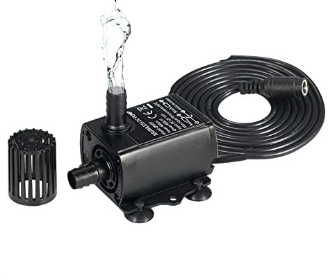 TOTMOX 300L/H Ultra Quiet DC 12V Submersible Pool Water Pump, 100% Waterproof Water Pump Universal for Fountain Water Dispenser Car Cycle System