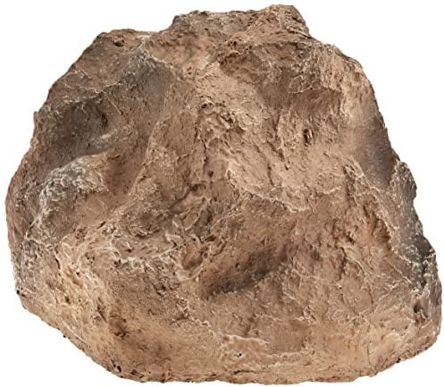Forever Bamboo Artificial Rock for Landscaping Faux Rock Well Pump Cover for Decorating to Hide Pipe Fiberglass Boulder Covers Small Beige 9 in H x 13 in W x 16 in L