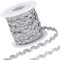 GORGECRAFT 1 Rolle 27yd/25m Glitter Silver RIC Rac Trim Ribbon Wave Sewing Bending Fringe Trim 5mm/0.2 Zoll Zum Nähen von Blumen Basteln Hochzeit Party Lace Ribbon Craft