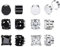 Magnet Ohrringe 6 Paare Zirkon Ohrstecker für Herren Damen Jungen Mädchen - Clip Edelstahl Ohrringe in Schwarz