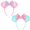 DRESHOW 2 Pack Mouse Ears Bow Headbands Glitter Party Decoration Cosplay Costume for Women