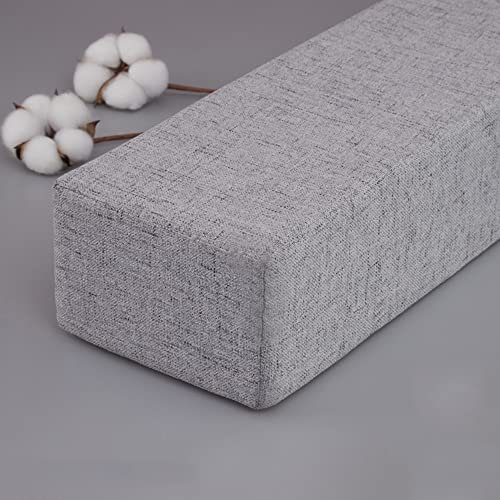 XIEMINLE Home Bed Gap Pad mit abnehmbarem Bezug, Kopfteilkissen, Bettmatratze Lückenfüller, Doppelbettbrücke, Sofakissen für Bett/Wand, 120 x 10 x 8 cm, Grau