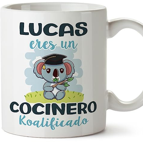 MUGFFINS Tazas Personalizadas para COCINERO - En Español - Koalificados Personalizados - 11 oz / 330 ml - Regalo Personalizable original y divertido