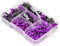 JNNJ 177 PCS Schraubensatz Motorrad Verkleidung Schrauben Kit, Motorrad Windschutzscheiben Verkleidungsschrauben, Motorräder modifizierte Zubehör Schraubensatz(Violett)