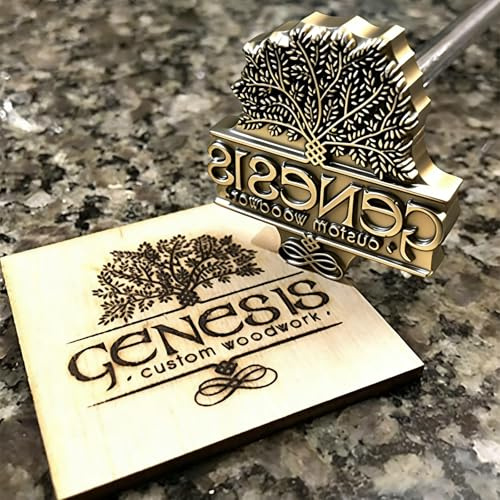 Personalisierter Hitzestempel für Holzarbeiter und Handwerker, handgefertigt von Design (2,5 x 2,5 cm)