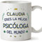 MUGFFINS Tazas Personalizadas para PSICÓLOGA mujer - En Español - Mejor del Mundo - 11 oz / 330 ml - Regalo Personalizable original y divertido